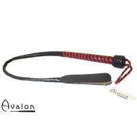 Avalon - DRAKE - Kort Bullwhip med Dobbel Snert - Svart og Rød