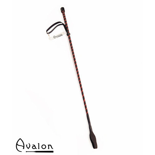 Avalon - PRIME - Klassisk enkel ridepisk - Sort og rød