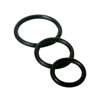 Erotisk - Enkle Penisringer 3pk - Sort