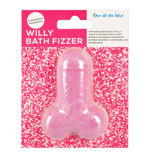 Willy Bath Fizzer - Penisformet Badebombe med Jordbærduft Willy Bath Fizzer - Penisformet Badebombe med Jordbærduft