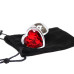 BQS - Buttplug med Hjertekrystall - Rød - Medium
