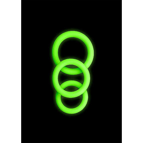 Ouch! Penisring 3pk - Glow in the dark 