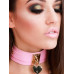 Kinky Diva - Collar med Hjertelås - Rosa Kinky Diva - Collar med Hjertelås - Rosa