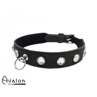 Avalon - DEVOTION - Collar med Blanke Stener og O-ring 