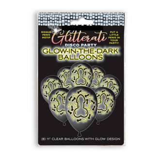 Glitterati - Glow In The Dark Ballonger - Penis motiv