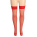Gnist - Nettingstrømper med Blondekant - Rød Gnist - Nettingstrømper med Blondekant - Rød