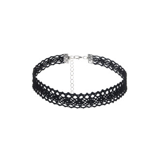 Gnist - Choker med blondedetaljer - 03 - Sort