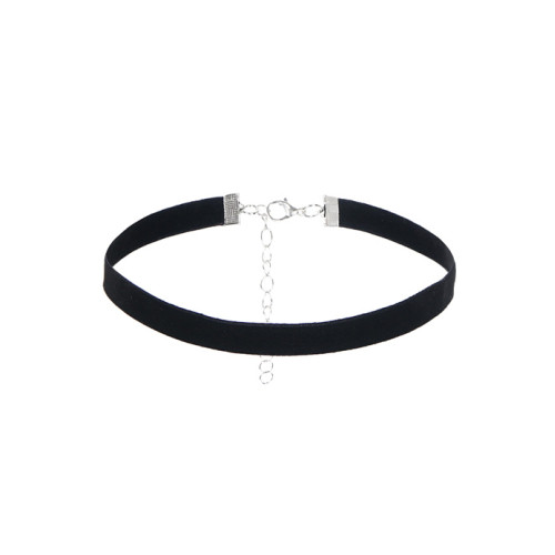 Gnist - Choker med velourlook - 04 - Sort
