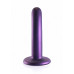 OUCH! - Smooth Silicone - Enkel dildo med sugekopp - Lilla