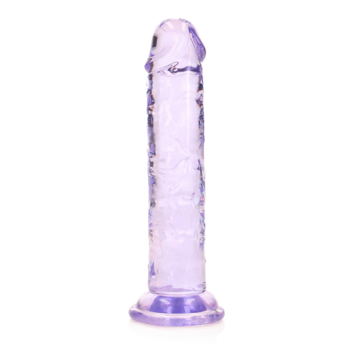 Realrock – Crystal Clear – Enkel Realistisk Dildo – Lilla - 14.5 cm