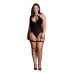 Le Desir - Shades - Metis XVI - Nydelig Body med Strømpebånd - Plus Size