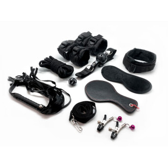 Fury - Bondagesett med 10 deler - Sort 