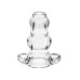 Perfect Fit - Double Tunnel Buttplug, Medium - Transparent