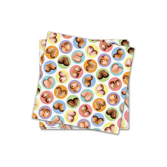 LITTLE GENIE  - Dirty Boobs - 8 pk servietter med pupper