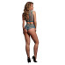 Le Desir - Key-Hole Fishnet Undertøysett - XS-XL - Blå
