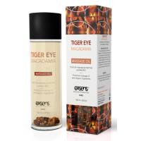 Exsens - Organic - Massasjeolje med Tiger Eye edelsten og  Macadamia