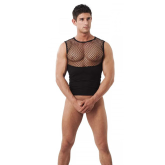 Amorable - Tank top i delvis netting