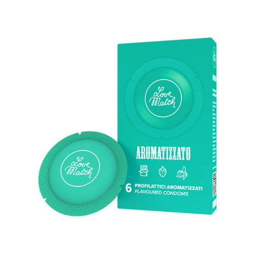 Love Match Aromatizzato – Kondomer med smak 6stk - Grønn Love Match Aromatizzato – Kondomer med smak 6stk - Grønn