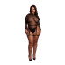 Le Desir - Shimmer body med PU harness Queen Size (XL-4XL)