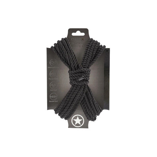 Ouch! Bondagetau - 10 meter - 6mm - Sort