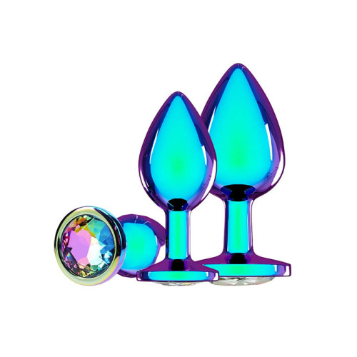 Ouch! Venice Collection - Buttpluggsett i metall - Iriserende Ouch! Venice Collection - Buttpluggsett i metall - Iriserende