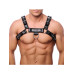 Red Leather - Harness i lær - Sort L/XL Red Leather - Harness i lær - Sort L/XL