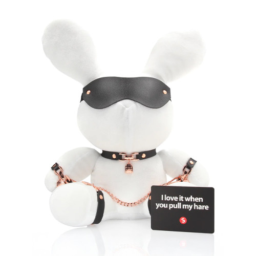 S-line - Bondage Rabbit Bamse - Large - Hvit og Sort 