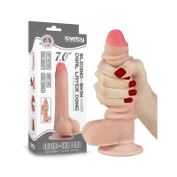 Lovetoy - 7" Sliding Skin Dildo - Lys Hudfarge